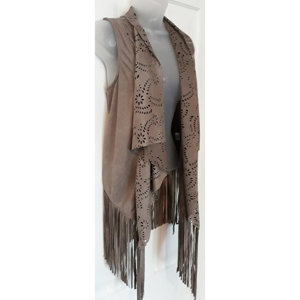 Kori | Faux Suede Fringe Vest